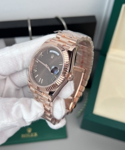 Rolex day-date 18k gold wrapped chocolate dial gm v2 40mm