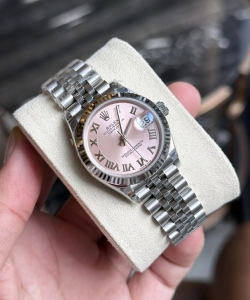 Rolex datejust pink dial women’s watch roman numerals ew 31mm