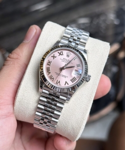 Rolex datejust pink dial women’s watch roman numerals ew 31mm