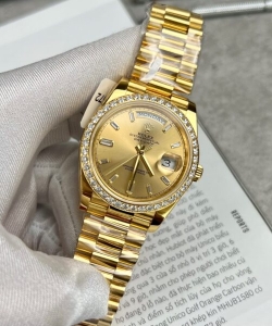 Rolex day-date gold wrapped with moissanite diamonds gm v2 40mm