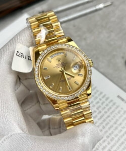 Rolex day-date gold wrapped with moissanite diamonds gm v2 40mm