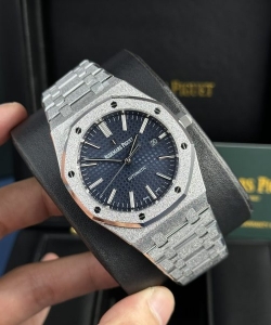 audemars piguet royal oak 15410 frosted gold blue dial 41mm