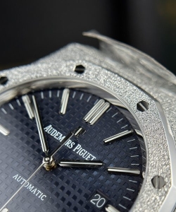 audemars piguet royal oak 15410 frosted gold blue dial 41mm