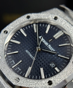 audemars piguet royal oak 15410 frosted gold blue dial 41mm