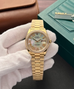 Rolex datejust mother of pearl dial with diamonds 36mm