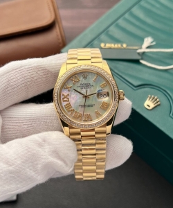 Rolex datejust mother of pearl dial with diamonds 36mm