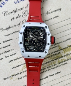 Richard Mille rm35-01 rafael nadal red rubber strap 1:1 watch 42mm