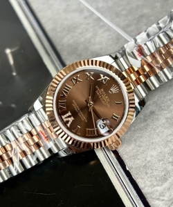 Rolex datejust gold wrapped chocolate dial gm 31mm