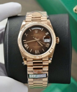 Rolex day-date 128235 dial chocolate weight 158gram 36mm