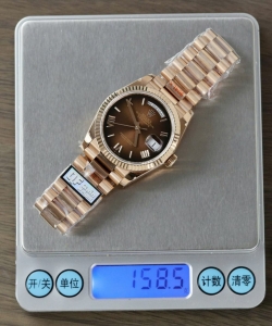 Rolex day-date 128235 dial chocolate weight 158gram 36mm