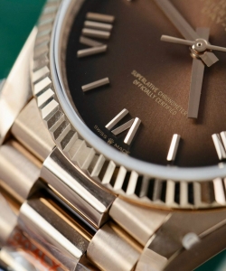 Rolex day-date 128235 dial chocolate weight 158gram 36mm