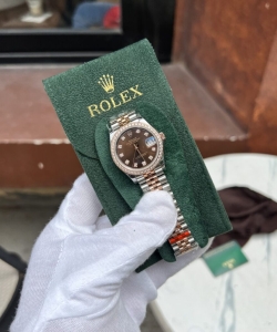 Rolex datejust women’s chocolate dial diamond bezel 31mm