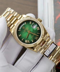 Rolex day-date 128238 green ombre dial weight 158gram qf 36mm