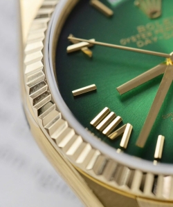 Rolex day-date 128238 green ombre dial weight 158gram qf 36mm