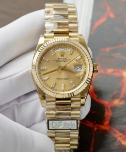 Rolex day-date 128238 yellow dial weight 158gram 36mm