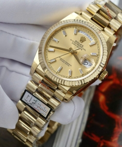 Rolex day-date 128238 yellow dial weight 158gram 36mm