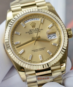 Rolex day-date 128238 yellow dial weight 158gram 36mm