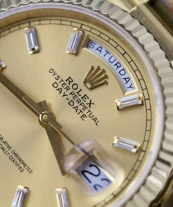 Rolex day-date 128238 yellow dial weight 158gram 36mm