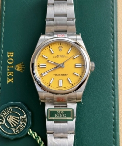 Rolex oyster perpetual 124300 yellow dial king 41mm