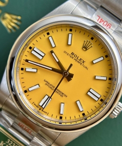 Rolex oyster perpetual 124300 yellow dial king 41mm