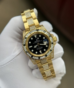 Rolex gmt-master ii 1:1 watch with full diamond black dial 40mm