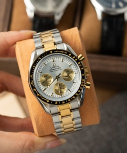 omega speedmaster moonwatch chronogarph demi gold 42mm