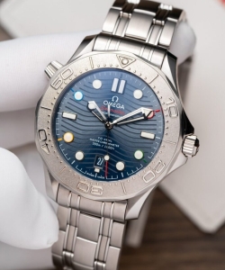 omega seamaster 007 1:1 watch blue dial 41mm