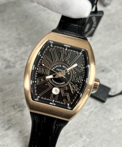 franck muller v45 rose gold black dial 45mm