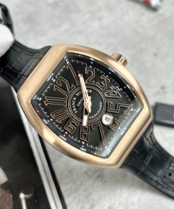 franck muller v45 rose gold black dial 45mm