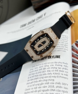 Richard Mille rm007 1:1 watch rose gold with full stone 36mm