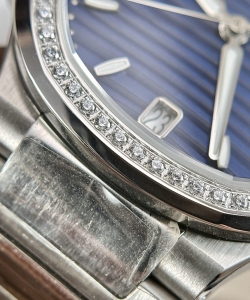 Patek Philippe nautilus 7118 blue dial stone bezel 35.2mm