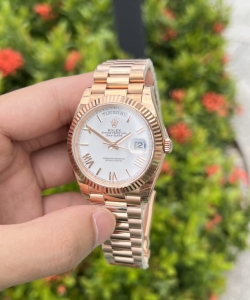 Rolex day-date rose gold white dial 40mm