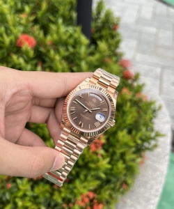 Rolex day-date 1:1 watch chocolate dial 40mm