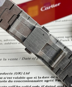 cartier santos wssa0037 grey dial 39.8mm