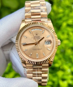 Rolex day-date 228235 pink dial stone with number 40mm