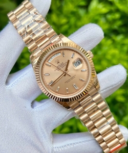 Rolex day-date 228235 pink dial stone with number 40mm