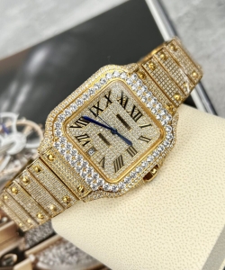 cartier santos 1:1 watch with stone 39.8mm