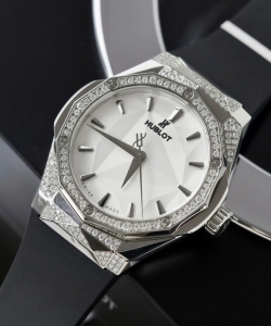 hublot orlinski white dial custom moissanite diamonds hong kong 40mm