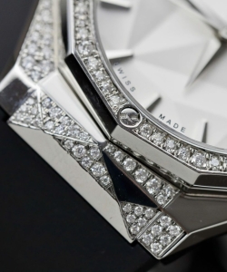 hublot orlinski white dial custom moissanite diamonds hong kong 40mm