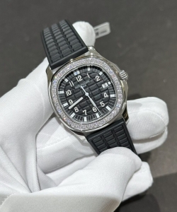 Patek Philippe aquanaut 5067a moissanite diamond black 35.6mm