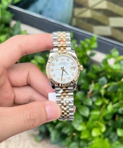 Rolex datejust 18k gold wrapped mother-of-pearl dial 31mm