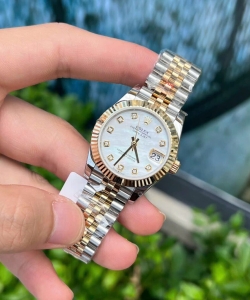 Rolex datejust 18k gold wrapped mother-of-pearl dial 31mm