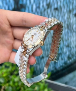 Rolex datejust 18k gold wrapped mother-of-pearl dial 31mm