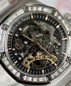 audemars piguet royal oak 15412bc skeleton moissanite 41mm