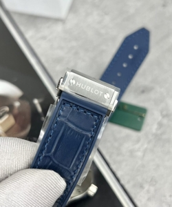 hublot classic fusion titanium blue leather strap jjf 38mm