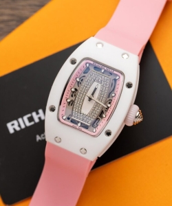 Richard Mille rm07-01 ceramic pink rubber strap 36mm