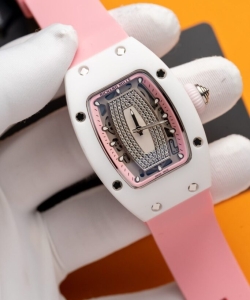 Richard Mille rm07-01 ceramic pink rubber strap 36mm