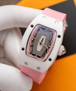 Richard Mille rm07-01 ceramic pink rubber strap 36mm