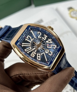 franck muller v45 men’s blue rose gold case 45mm