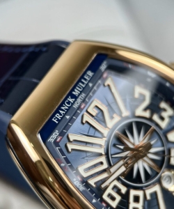 franck muller v45 men’s blue rose gold case 45mm